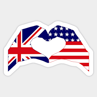 We Heart U.K. & U.S.A. Patriot Series Sticker